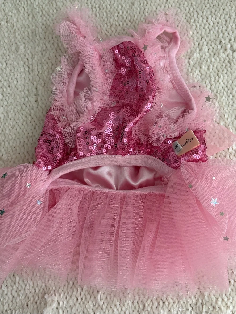 NWOT Sequin Tulle Dog Cat Dress with Ruffle Skirt